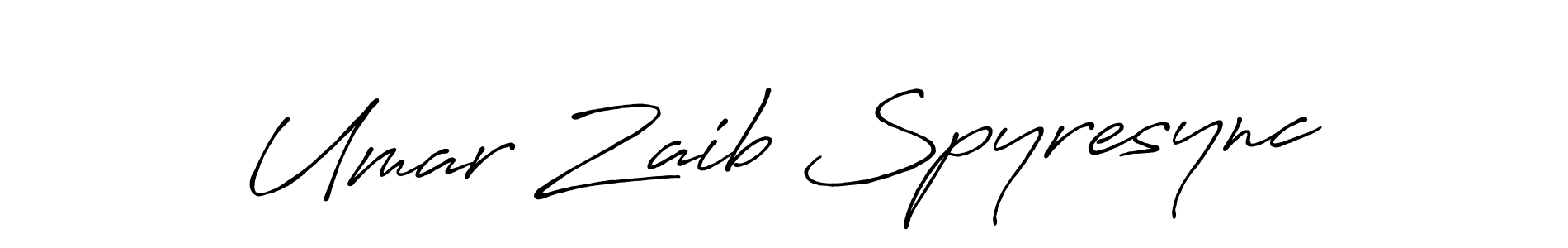 Umar Zaib Spyresync stylish signature style. Best Handwritten Sign (Antro_Vectra_Bolder) for my name. Handwritten Signature Collection Ideas for my name Umar Zaib Spyresync. Umar Zaib Spyresync signature style 7 images and pictures png