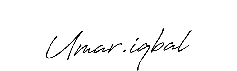 Create a beautiful signature design for name Umar.iqbal. With this signature (Antro_Vectra_Bolder) fonts, you can make a handwritten signature for free. Umar.iqbal signature style 7 images and pictures png