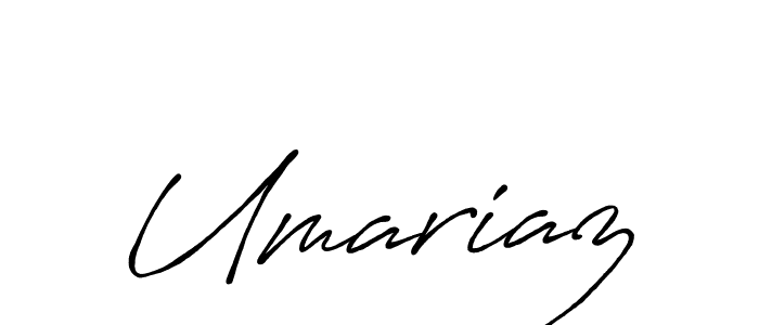 How to make Umariaz name signature. Use Antro_Vectra_Bolder style for creating short signs online. This is the latest handwritten sign. Umariaz signature style 7 images and pictures png