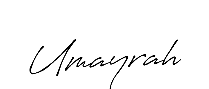 How to make Umayrah name signature. Use Antro_Vectra_Bolder style for creating short signs online. This is the latest handwritten sign. Umayrah signature style 7 images and pictures png