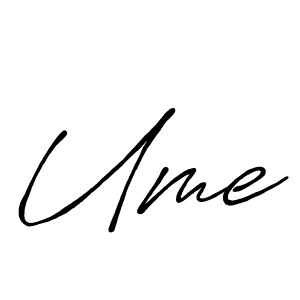 How to make Ume signature? Antro_Vectra_Bolder is a professional autograph style. Create handwritten signature for Ume name. Ume signature style 7 images and pictures png