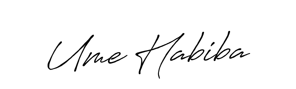 Also we have Ume Habiba name is the best signature style. Create professional handwritten signature collection using Antro_Vectra_Bolder autograph style. Ume Habiba signature style 7 images and pictures png