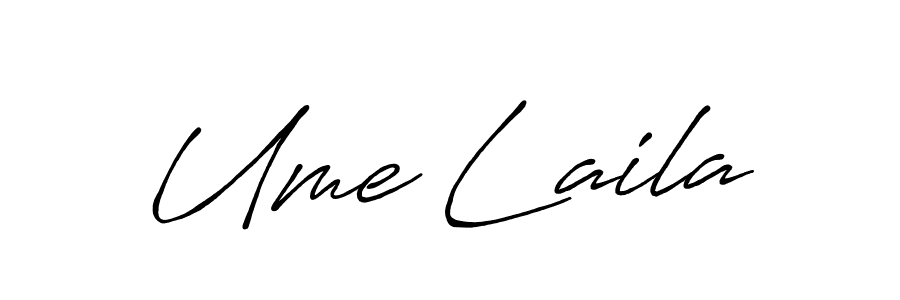 Create a beautiful signature design for name Ume Laila. With this signature (Antro_Vectra_Bolder) fonts, you can make a handwritten signature for free. Ume Laila signature style 7 images and pictures png