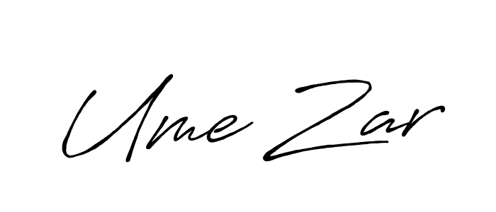 Best and Professional Signature Style for Ume Zar. Antro_Vectra_Bolder Best Signature Style Collection. Ume Zar signature style 7 images and pictures png