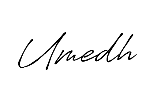 How to make Umedh name signature. Use Antro_Vectra_Bolder style for creating short signs online. This is the latest handwritten sign. Umedh signature style 7 images and pictures png