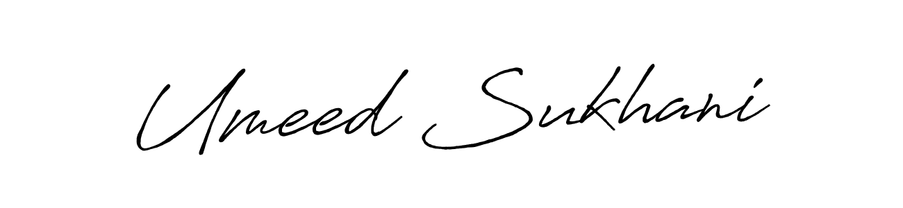 Make a beautiful signature design for name Umeed Sukhani. With this signature (Antro_Vectra_Bolder) style, you can create a handwritten signature for free. Umeed Sukhani signature style 7 images and pictures png