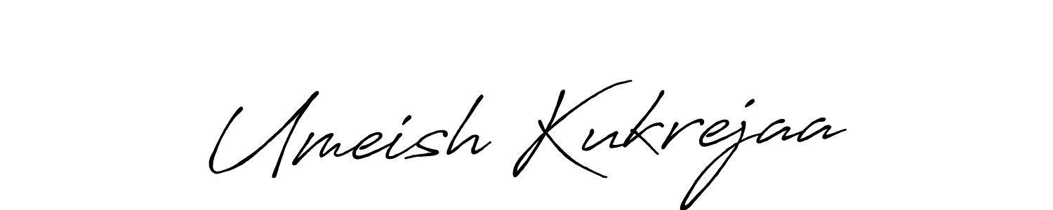 Umeish Kukrejaa stylish signature style. Best Handwritten Sign (Antro_Vectra_Bolder) for my name. Handwritten Signature Collection Ideas for my name Umeish Kukrejaa. Umeish Kukrejaa signature style 7 images and pictures png