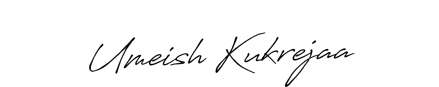 Umeish Kukrejaa stylish signature style. Best Handwritten Sign (Antro_Vectra_Bolder) for my name. Handwritten Signature Collection Ideas for my name Umeish Kukrejaa. Umeish Kukrejaa signature style 7 images and pictures png