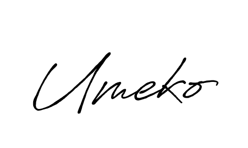 Create a beautiful signature design for name Umeko. With this signature (Antro_Vectra_Bolder) fonts, you can make a handwritten signature for free. Umeko signature style 7 images and pictures png