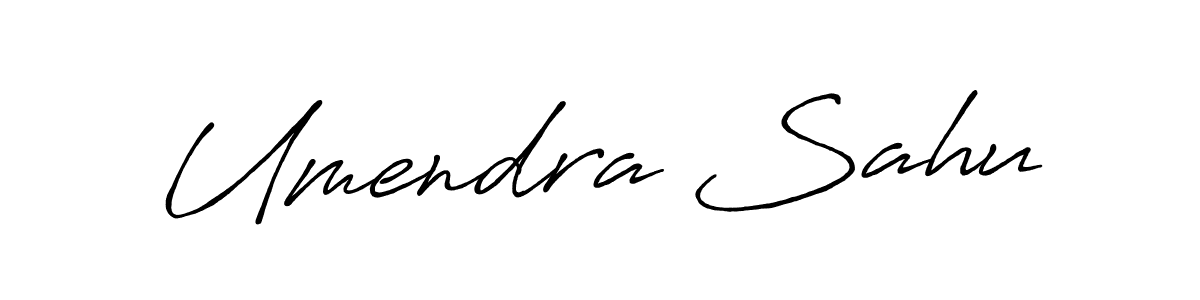 Create a beautiful signature design for name Umendra Sahu. With this signature (Antro_Vectra_Bolder) fonts, you can make a handwritten signature for free. Umendra Sahu signature style 7 images and pictures png