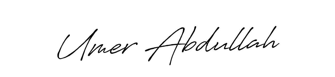 Umer Abdullah stylish signature style. Best Handwritten Sign (Antro_Vectra_Bolder) for my name. Handwritten Signature Collection Ideas for my name Umer Abdullah. Umer Abdullah signature style 7 images and pictures png