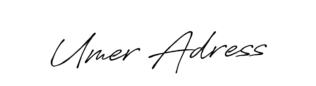 It looks lik you need a new signature style for name Umer Adress. Design unique handwritten (Antro_Vectra_Bolder) signature with our free signature maker in just a few clicks. Umer Adress signature style 7 images and pictures png