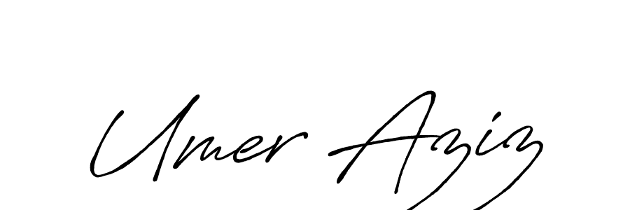 Antro_Vectra_Bolder is a professional signature style that is perfect for those who want to add a touch of class to their signature. It is also a great choice for those who want to make their signature more unique. Get Umer Aziz name to fancy signature for free. Umer Aziz signature style 7 images and pictures png