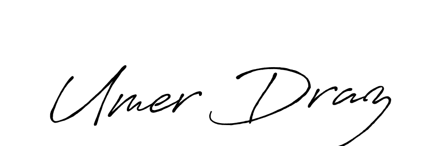 Make a short Umer Draz signature style. Manage your documents anywhere anytime using Antro_Vectra_Bolder. Create and add eSignatures, submit forms, share and send files easily. Umer Draz signature style 7 images and pictures png