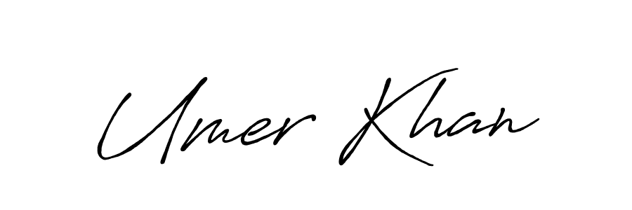 Make a beautiful signature design for name Umer Khan. With this signature (Antro_Vectra_Bolder) style, you can create a handwritten signature for free. Umer Khan signature style 7 images and pictures png