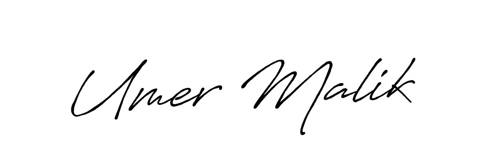 How to make Umer Malik name signature. Use Antro_Vectra_Bolder style for creating short signs online. This is the latest handwritten sign. Umer Malik signature style 7 images and pictures png