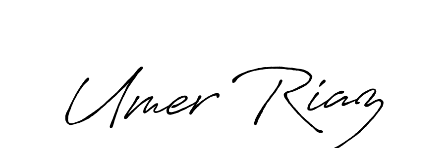 Make a beautiful signature design for name Umer Riaz. With this signature (Antro_Vectra_Bolder) style, you can create a handwritten signature for free. Umer Riaz signature style 7 images and pictures png