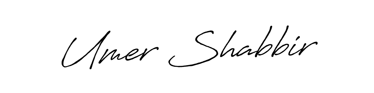 How to make Umer Shabbir name signature. Use Antro_Vectra_Bolder style for creating short signs online. This is the latest handwritten sign. Umer Shabbir signature style 7 images and pictures png