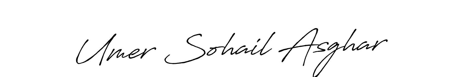 Design your own signature with our free online signature maker. With this signature software, you can create a handwritten (Antro_Vectra_Bolder) signature for name Umer Sohail Asghar. Umer Sohail Asghar signature style 7 images and pictures png