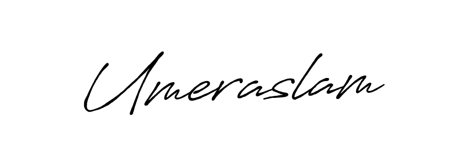 Design your own signature with our free online signature maker. With this signature software, you can create a handwritten (Antro_Vectra_Bolder) signature for name Umeraslam. Umeraslam signature style 7 images and pictures png