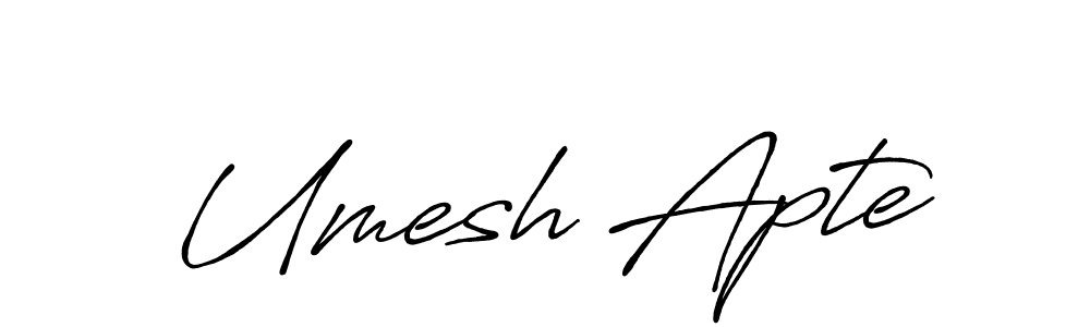 How to make Umesh Apte name signature. Use Antro_Vectra_Bolder style for creating short signs online. This is the latest handwritten sign. Umesh Apte signature style 7 images and pictures png