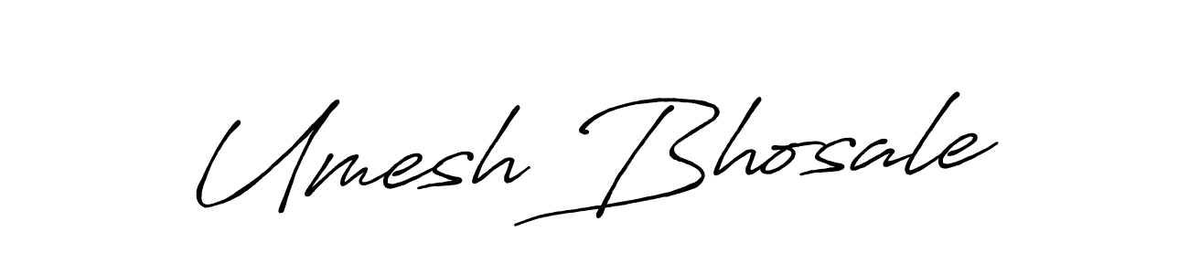 Umesh Bhosale stylish signature style. Best Handwritten Sign (Antro_Vectra_Bolder) for my name. Handwritten Signature Collection Ideas for my name Umesh Bhosale. Umesh Bhosale signature style 7 images and pictures png