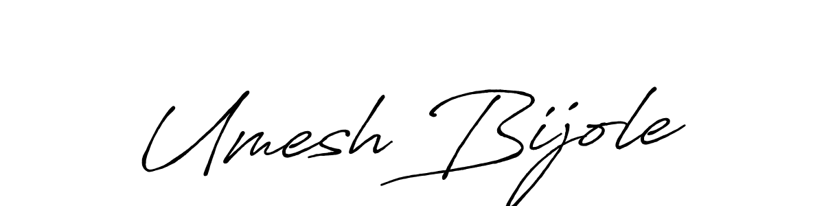 Design your own signature with our free online signature maker. With this signature software, you can create a handwritten (Antro_Vectra_Bolder) signature for name Umesh Bijole. Umesh Bijole signature style 7 images and pictures png