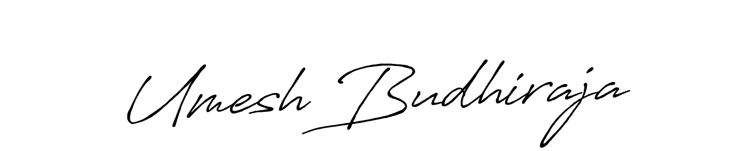 Make a beautiful signature design for name Umesh Budhiraja. With this signature (Antro_Vectra_Bolder) style, you can create a handwritten signature for free. Umesh Budhiraja signature style 7 images and pictures png