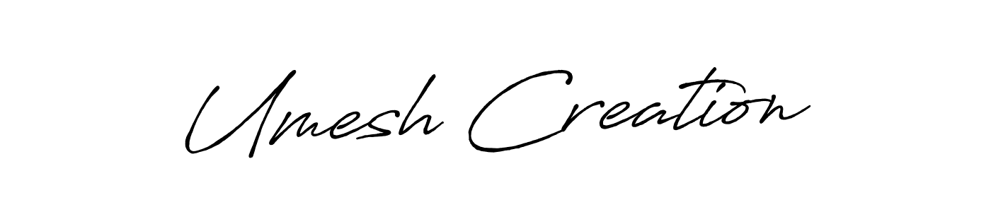 Similarly Antro_Vectra_Bolder is the best handwritten signature design. Signature creator online .You can use it as an online autograph creator for name Umesh Creation. Umesh Creation signature style 7 images and pictures png