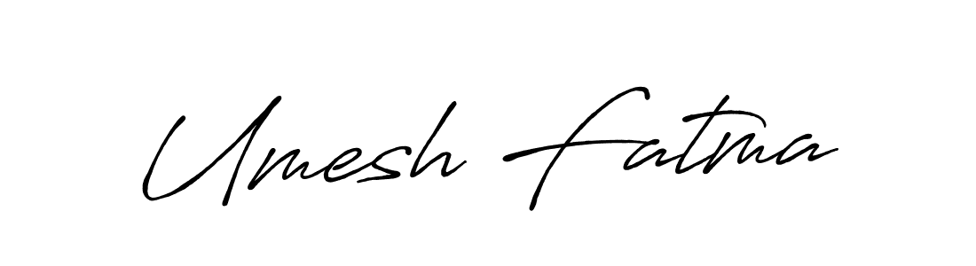 Also You can easily find your signature by using the search form. We will create Umesh Fatma name handwritten signature images for you free of cost using Antro_Vectra_Bolder sign style. Umesh Fatma signature style 7 images and pictures png