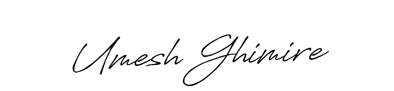 Umesh Ghimire stylish signature style. Best Handwritten Sign (Antro_Vectra_Bolder) for my name. Handwritten Signature Collection Ideas for my name Umesh Ghimire. Umesh Ghimire signature style 7 images and pictures png