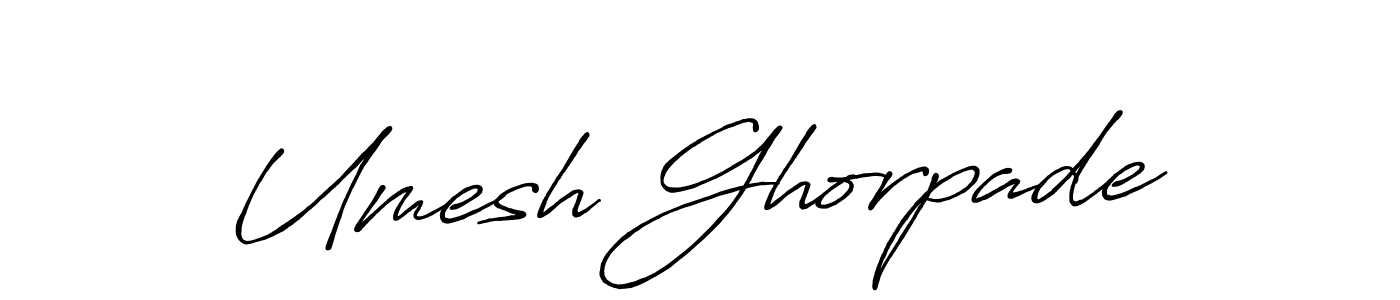 Also we have Umesh Ghorpade name is the best signature style. Create professional handwritten signature collection using Antro_Vectra_Bolder autograph style. Umesh Ghorpade signature style 7 images and pictures png