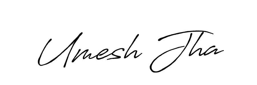 The best way (Antro_Vectra_Bolder) to make a short signature is to pick only two or three words in your name. The name Umesh Jha include a total of six letters. For converting this name. Umesh Jha signature style 7 images and pictures png
