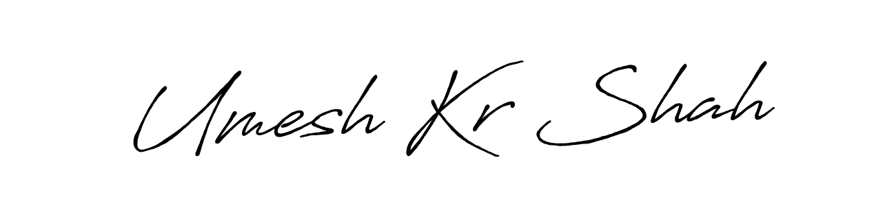 Antro_Vectra_Bolder is a professional signature style that is perfect for those who want to add a touch of class to their signature. It is also a great choice for those who want to make their signature more unique. Get Umesh Kr Shah name to fancy signature for free. Umesh Kr Shah signature style 7 images and pictures png
