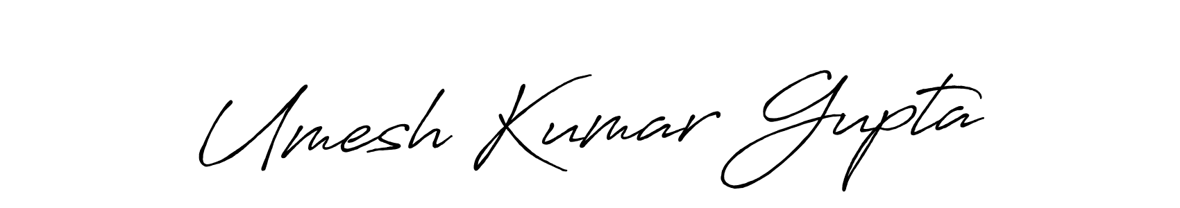 Create a beautiful signature design for name Umesh Kumar Gupta. With this signature (Antro_Vectra_Bolder) fonts, you can make a handwritten signature for free. Umesh Kumar Gupta signature style 7 images and pictures png