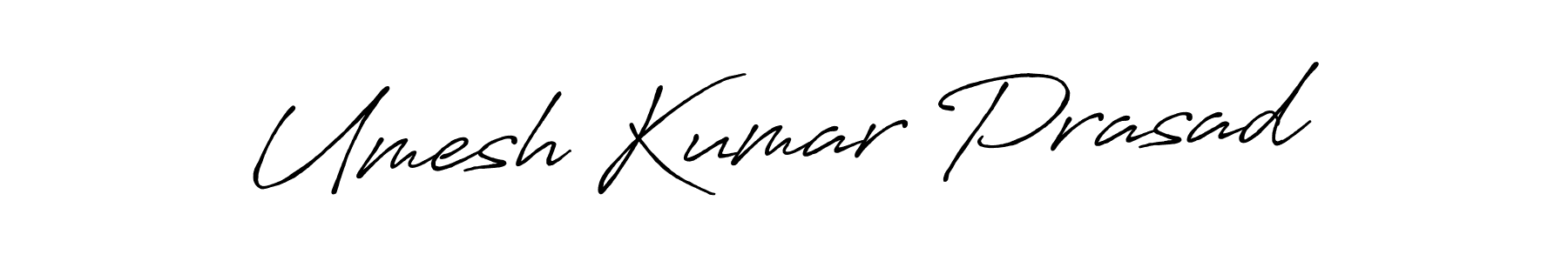 How to make Umesh Kumar Prasad name signature. Use Antro_Vectra_Bolder style for creating short signs online. This is the latest handwritten sign. Umesh Kumar Prasad signature style 7 images and pictures png