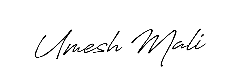 Use a signature maker to create a handwritten signature online. With this signature software, you can design (Antro_Vectra_Bolder) your own signature for name Umesh Mali. Umesh Mali signature style 7 images and pictures png