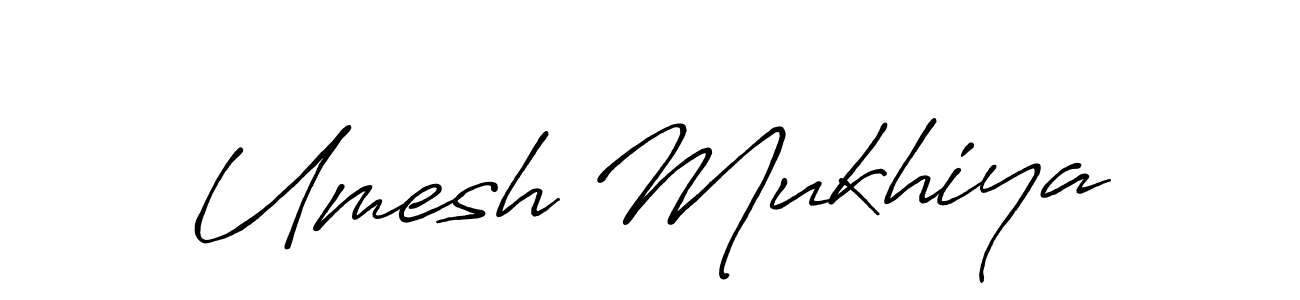 How to make Umesh Mukhiya name signature. Use Antro_Vectra_Bolder style for creating short signs online. This is the latest handwritten sign. Umesh Mukhiya signature style 7 images and pictures png