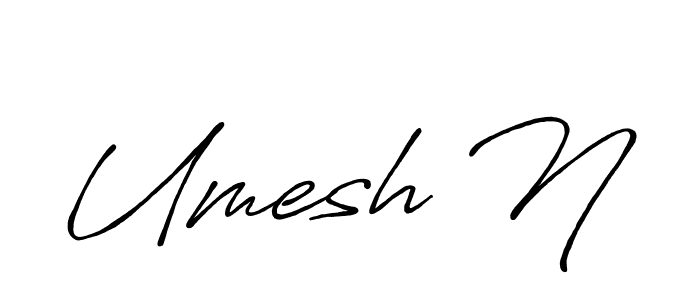 Once you've used our free online signature maker to create your best signature Antro_Vectra_Bolder style, it's time to enjoy all of the benefits that Umesh N name signing documents. Umesh N signature style 7 images and pictures png