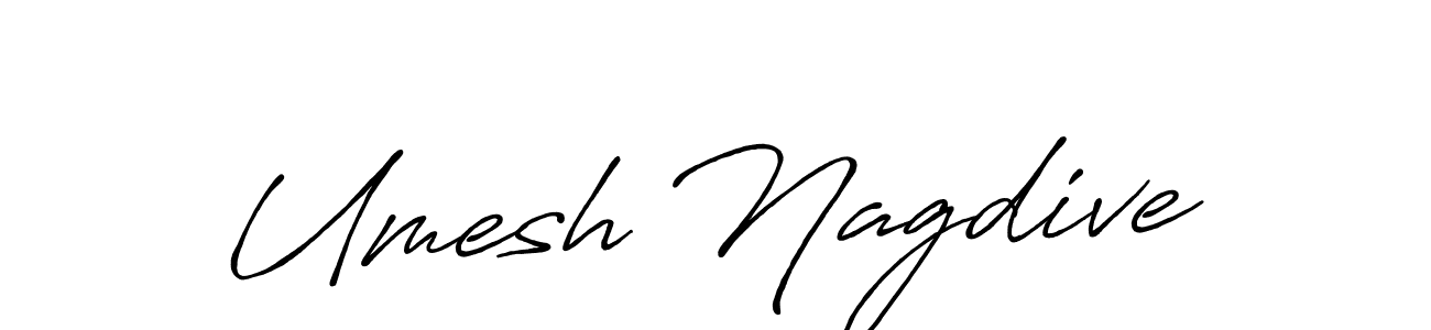 Also You can easily find your signature by using the search form. We will create Umesh Nagdive name handwritten signature images for you free of cost using Antro_Vectra_Bolder sign style. Umesh Nagdive signature style 7 images and pictures png