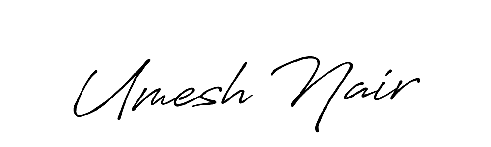 Umesh Nair stylish signature style. Best Handwritten Sign (Antro_Vectra_Bolder) for my name. Handwritten Signature Collection Ideas for my name Umesh Nair. Umesh Nair signature style 7 images and pictures png