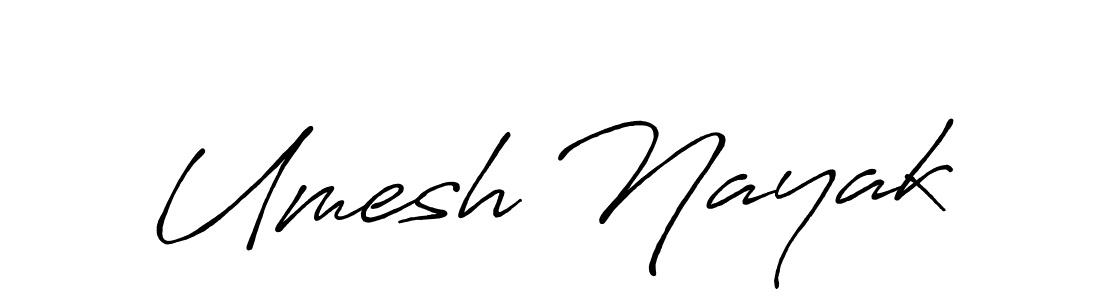 How to make Umesh Nayak name signature. Use Antro_Vectra_Bolder style for creating short signs online. This is the latest handwritten sign. Umesh Nayak signature style 7 images and pictures png