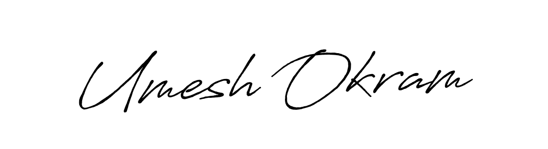 Create a beautiful signature design for name Umesh Okram. With this signature (Antro_Vectra_Bolder) fonts, you can make a handwritten signature for free. Umesh Okram signature style 7 images and pictures png