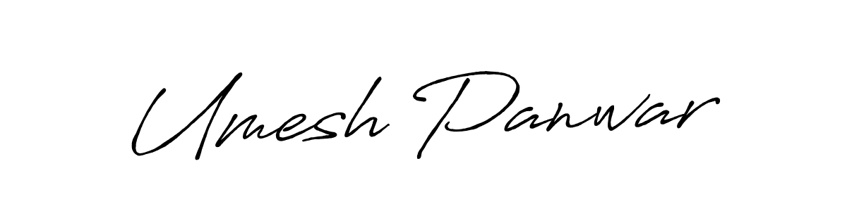 Umesh Panwar stylish signature style. Best Handwritten Sign (Antro_Vectra_Bolder) for my name. Handwritten Signature Collection Ideas for my name Umesh Panwar. Umesh Panwar signature style 7 images and pictures png