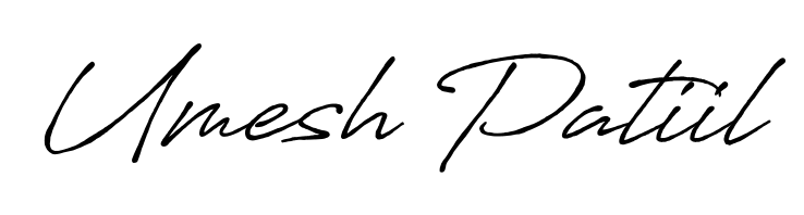 The Antro_Vectra_Bolder font transforms the name Umesh Patiil into an executive sign with sharp precision and distinguished character. Umesh Patiil signature style 7 images and pictures png