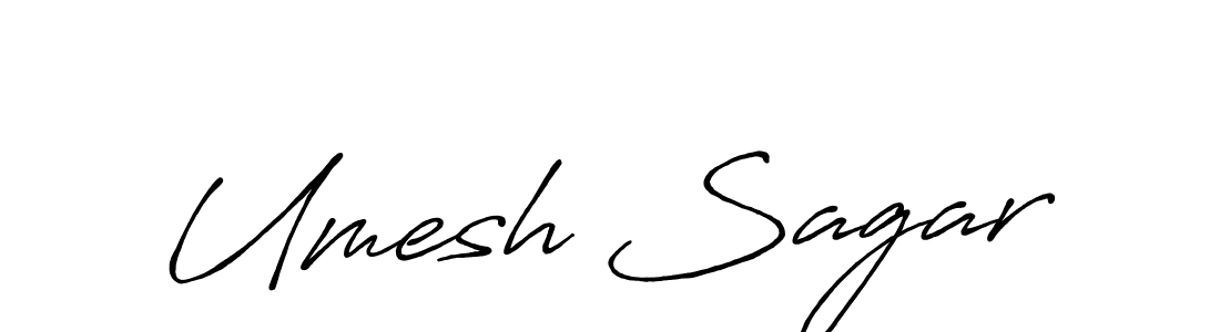 How to make Umesh Sagar name signature. Use Antro_Vectra_Bolder style for creating short signs online. This is the latest handwritten sign. Umesh Sagar signature style 7 images and pictures png