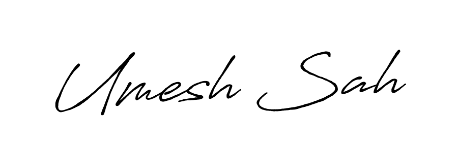 Use a signature maker to create a handwritten signature online. With this signature software, you can design (Antro_Vectra_Bolder) your own signature for name Umesh Sah. Umesh Sah signature style 7 images and pictures png