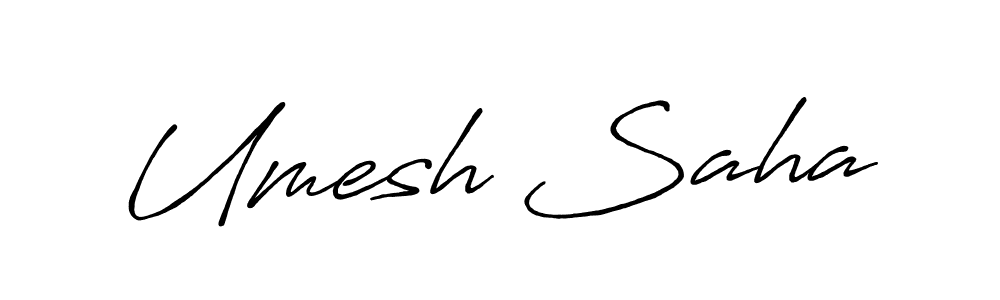 The best way (Antro_Vectra_Bolder) to make a short signature is to pick only two or three words in your name. The name Umesh Saha include a total of six letters. For converting this name. Umesh Saha signature style 7 images and pictures png