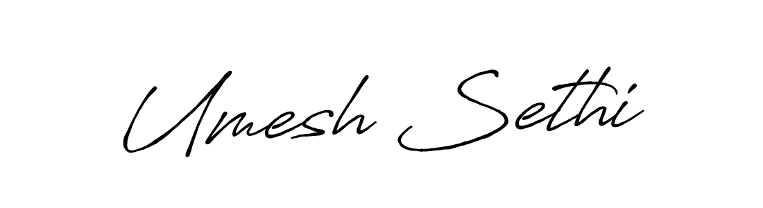 Umesh Sethi stylish signature style. Best Handwritten Sign (Antro_Vectra_Bolder) for my name. Handwritten Signature Collection Ideas for my name Umesh Sethi. Umesh Sethi signature style 7 images and pictures png