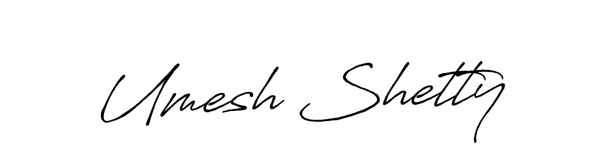 Umesh Shetty stylish signature style. Best Handwritten Sign (Antro_Vectra_Bolder) for my name. Handwritten Signature Collection Ideas for my name Umesh Shetty. Umesh Shetty signature style 7 images and pictures png